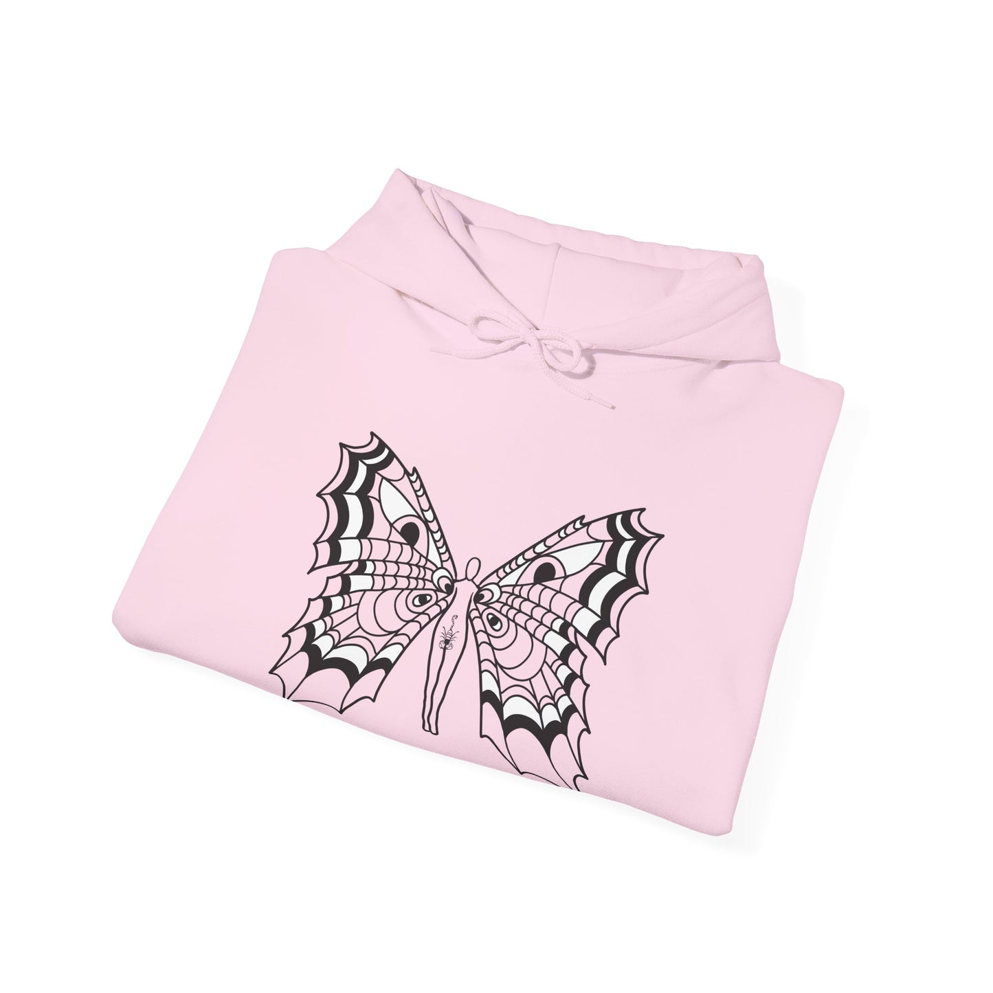 FAE eyes unfazed - Crowbaby hoodie with Mx Butterfly front, Mx Butterfly sleeve, logo back